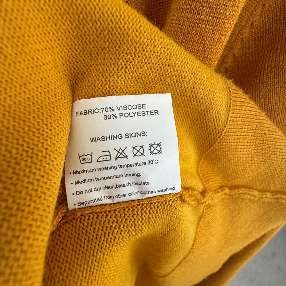 Urban Coco Mustard Yellow Open Front Cardigan Size XL - Picture 4 of 9